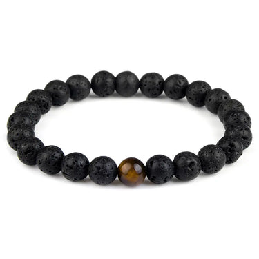 Tiger Core Lava Rock Bracelet YourSoulPlace.com